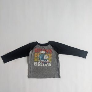 Jumping Beans Raglan Gray and Black Long Sleeve Tee